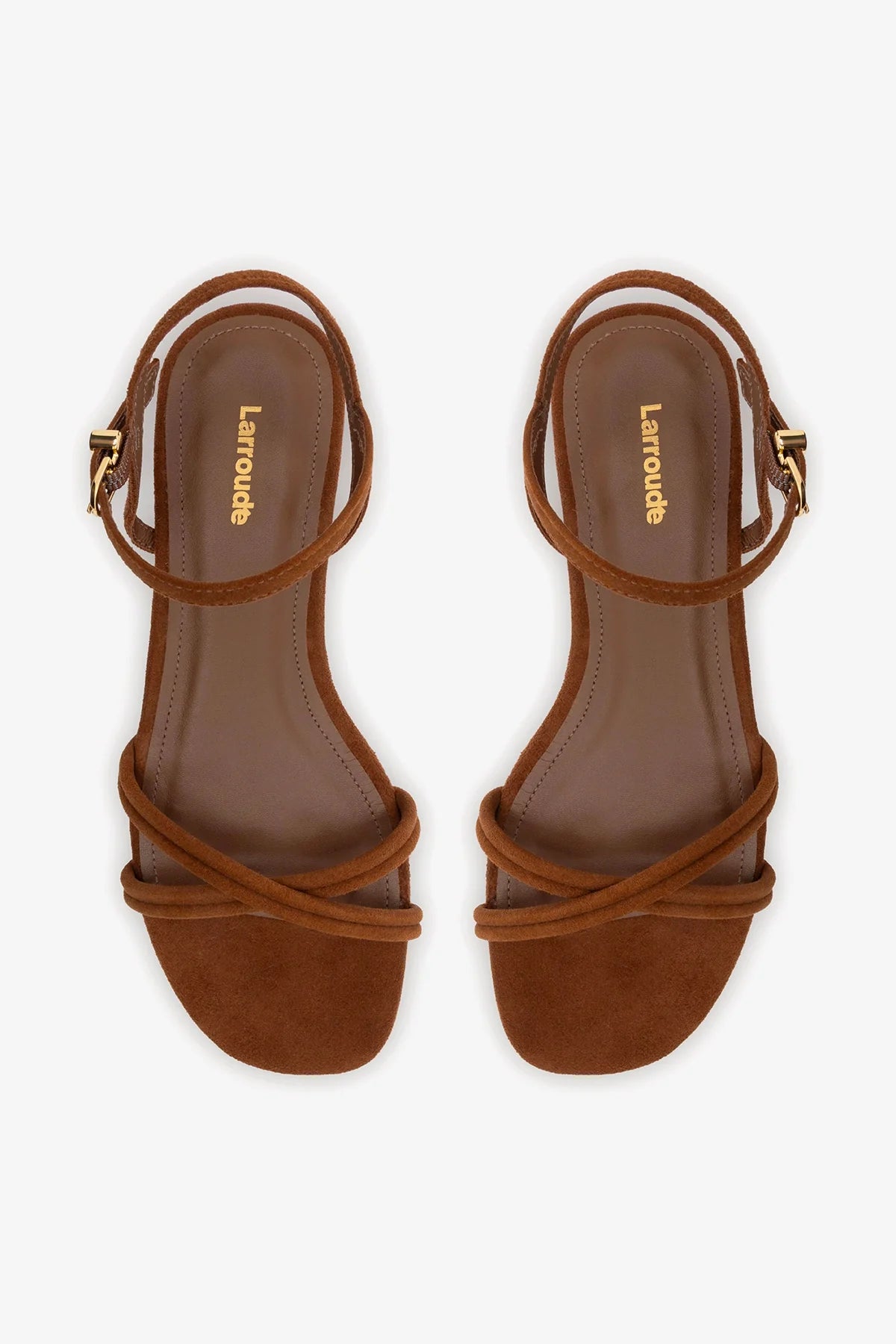 Annie Ankle Strap Sandal In Burnt Umber Leather
