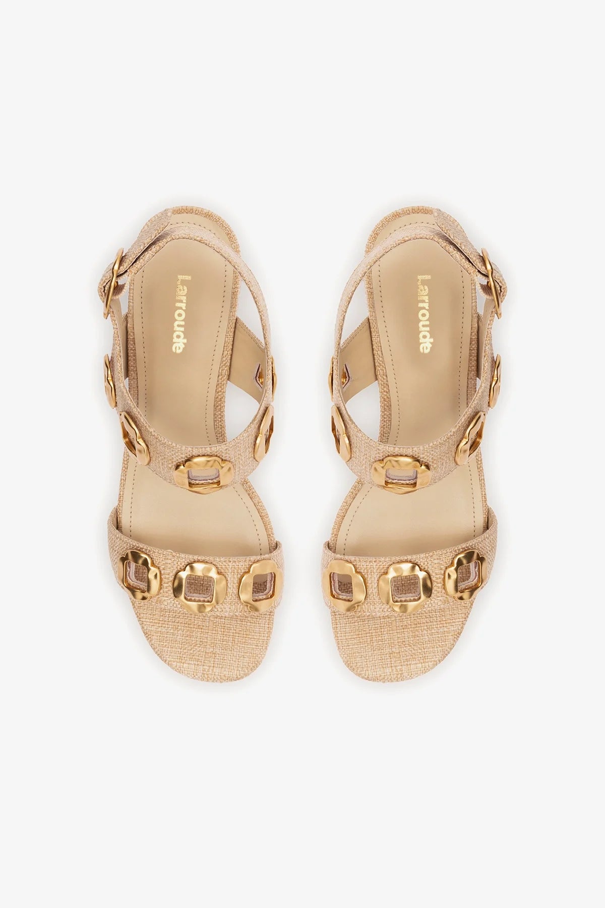 Milan Dolly Low In Beige Raffia