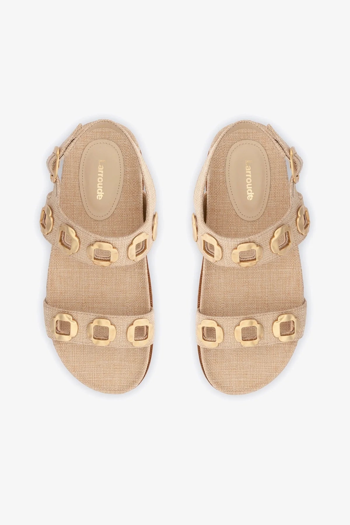 Milan Sport Sandal In Beige Raffia
