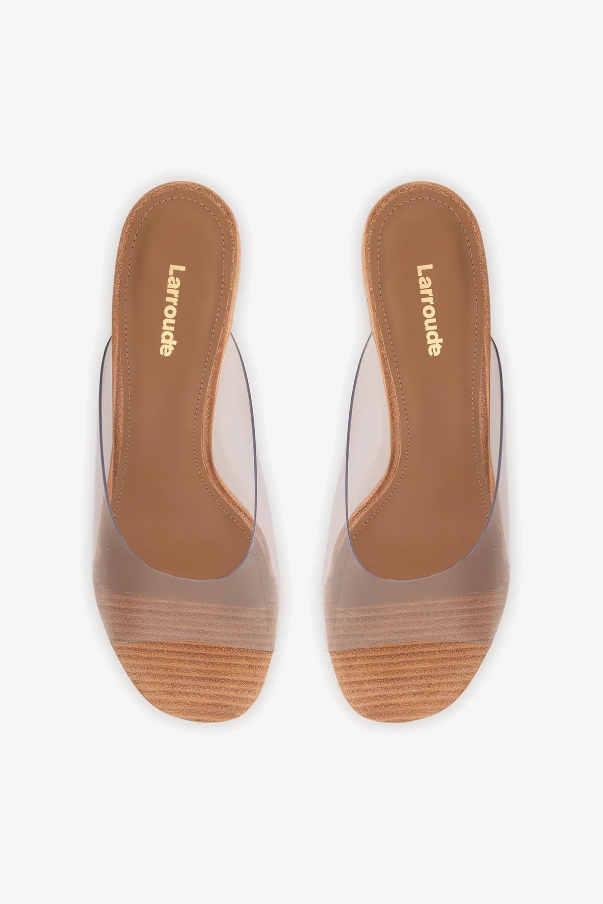 Vivi Wedge Mule In Clear Vinyl