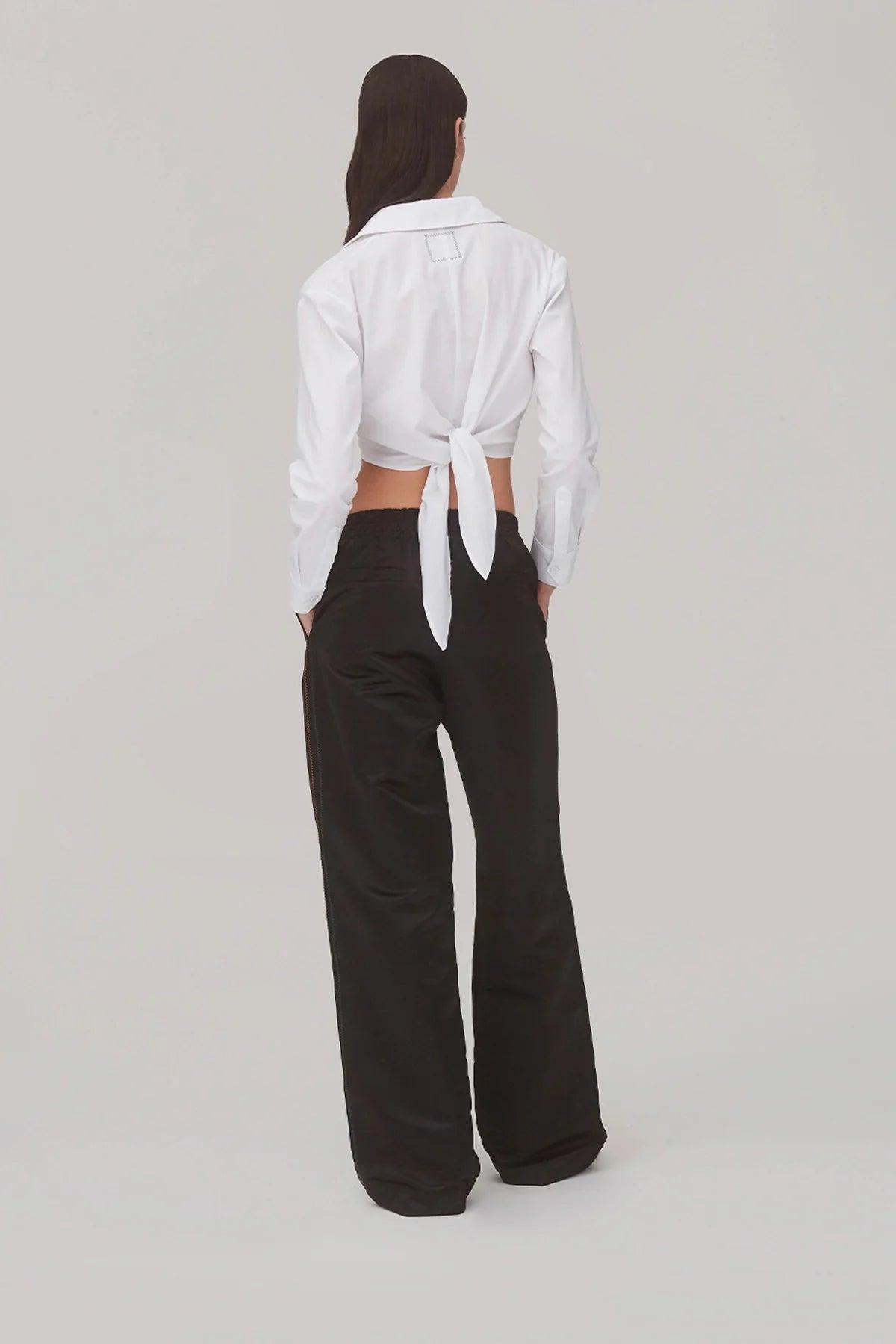 Sally Jogger Pant In Black Satin