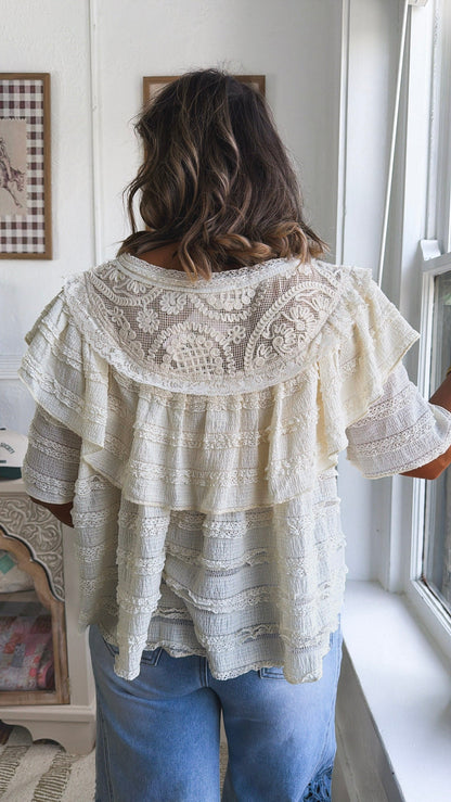 Trail Bloom Blouse, Cream