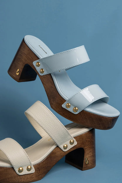 Larroudé x Kenneth Cole: Sandal Ivory Leather