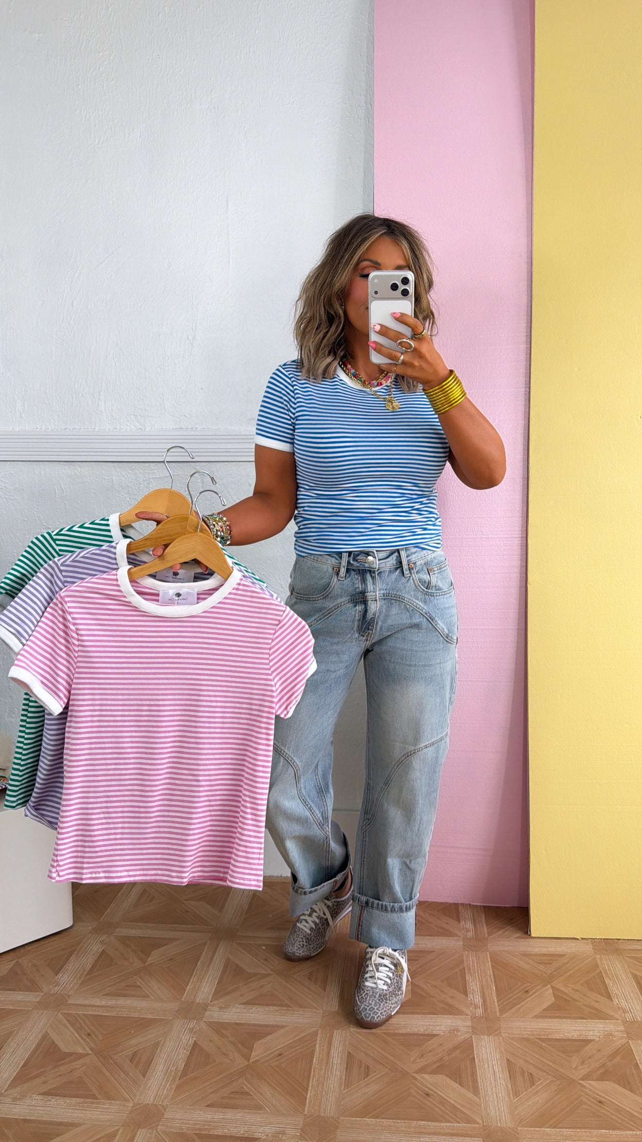SAIGE: Studio Ready Barrel Jeans, Medium Light