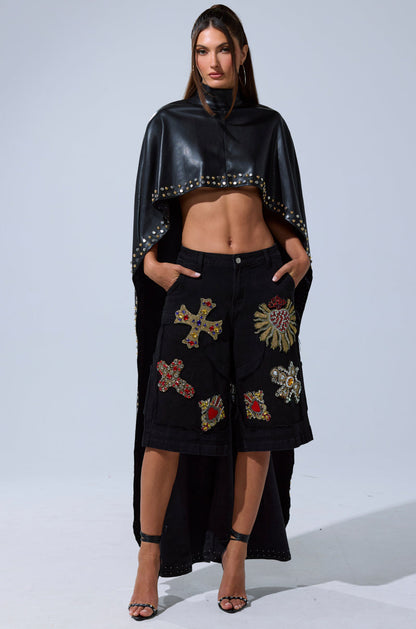 ALL ABOUT THE DROP TURTLENECK HIGH-LOW BLOUSE