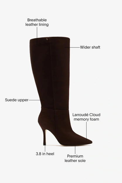Kate Wide Boot Brown Suede