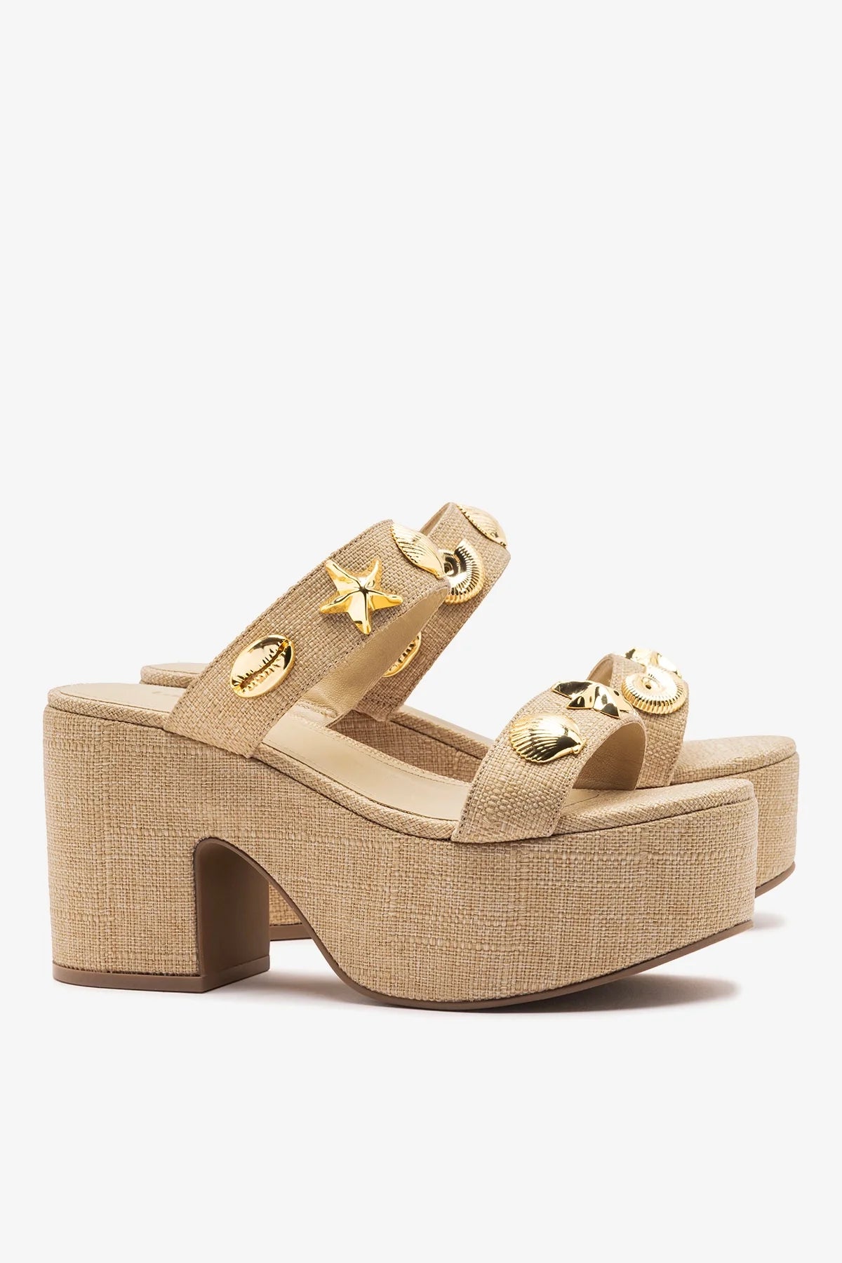 Madison Platform Sandal Beige Raffia