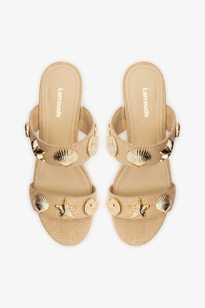 Madison Platform Sandal Beige Raffia