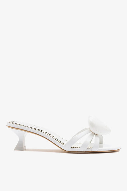 Amore Mule White Patent Leather