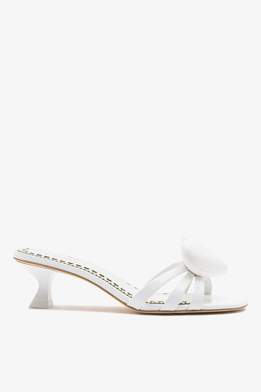 Amore Mule White Patent Leather