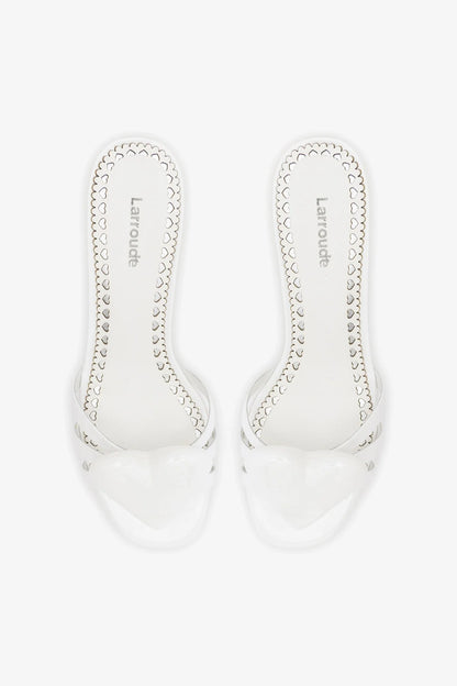 Amore Mule White Patent Leather