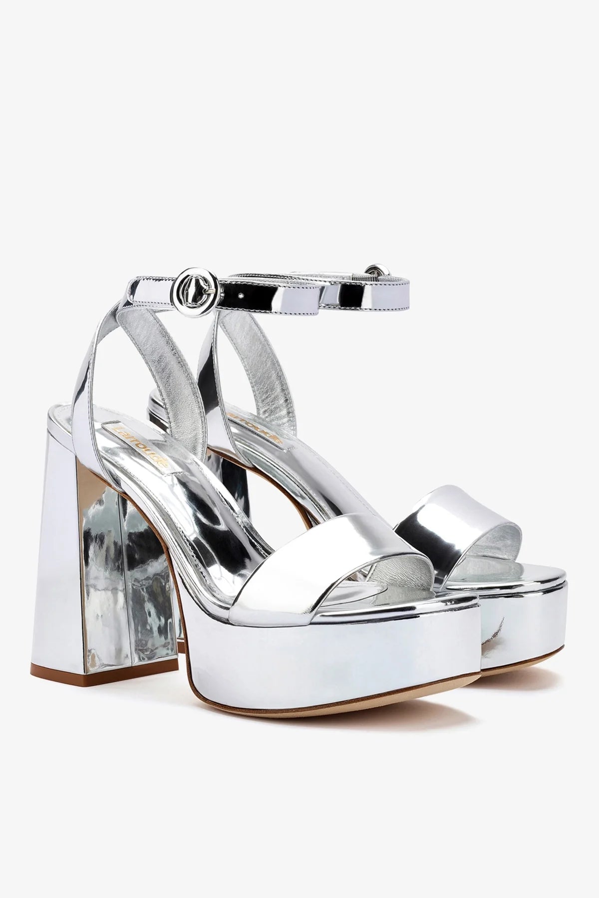 Dolly Sandal In Silver Specchio