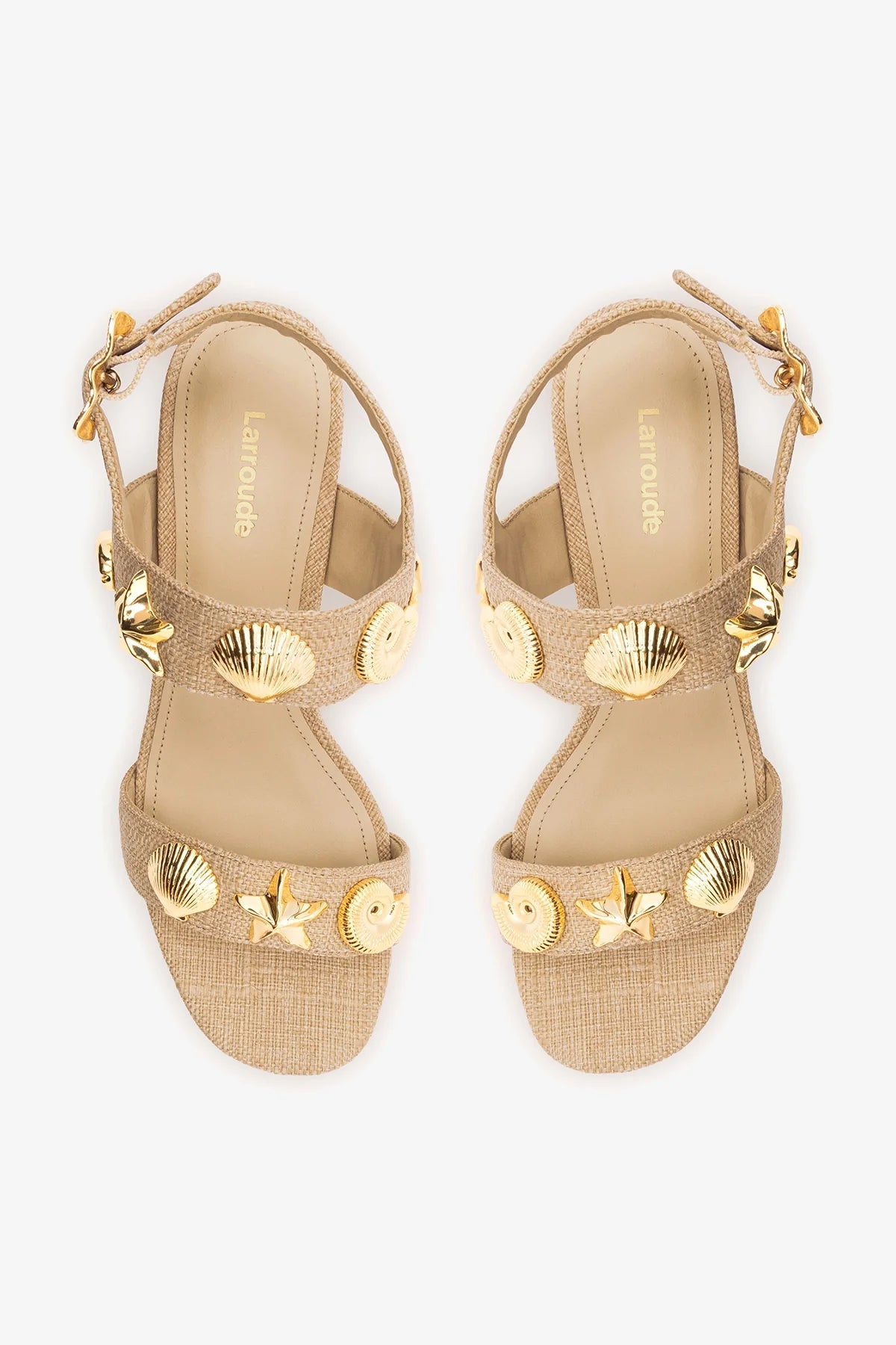 Madison Block Sandal Beige Raffia