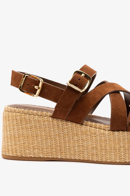 Patti Flatform Burnt Umber Suede
