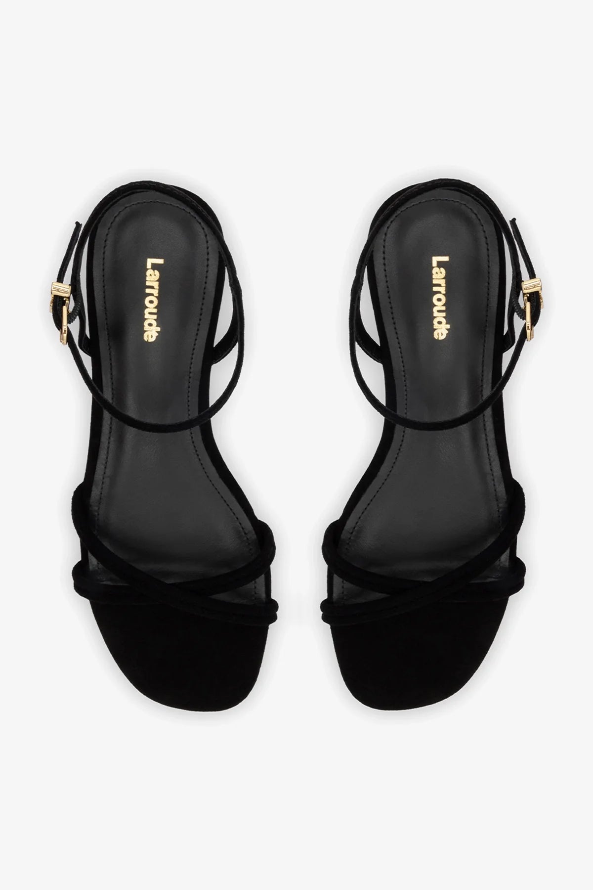 Annie Sandal Ankle Tie In Black Leather