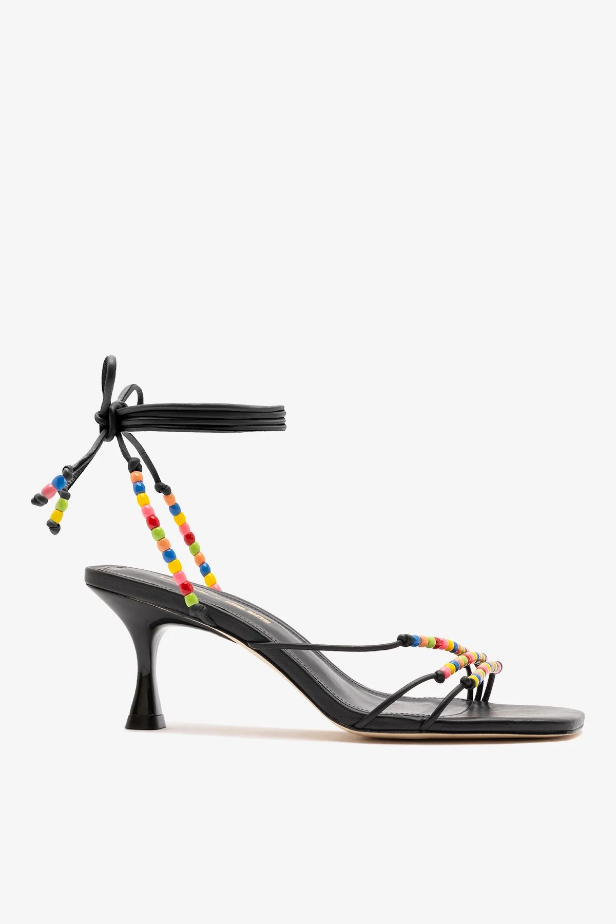 Larroudé x Ciao Lucia: Eloisa Sandal Black Leather