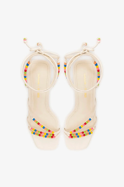 Larroudé x Ciao Lucia: Eloisa Sandal Ivory Leather