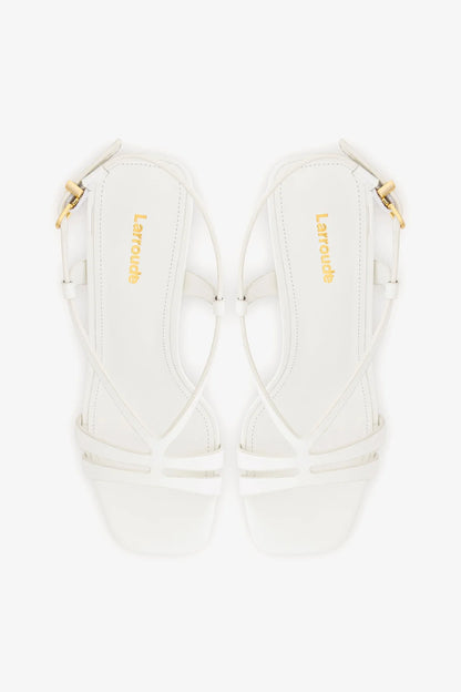 Daphne Sandal White Patent Leather