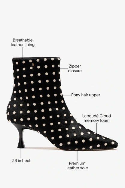 Ines Boot Black Printed Hair Leather