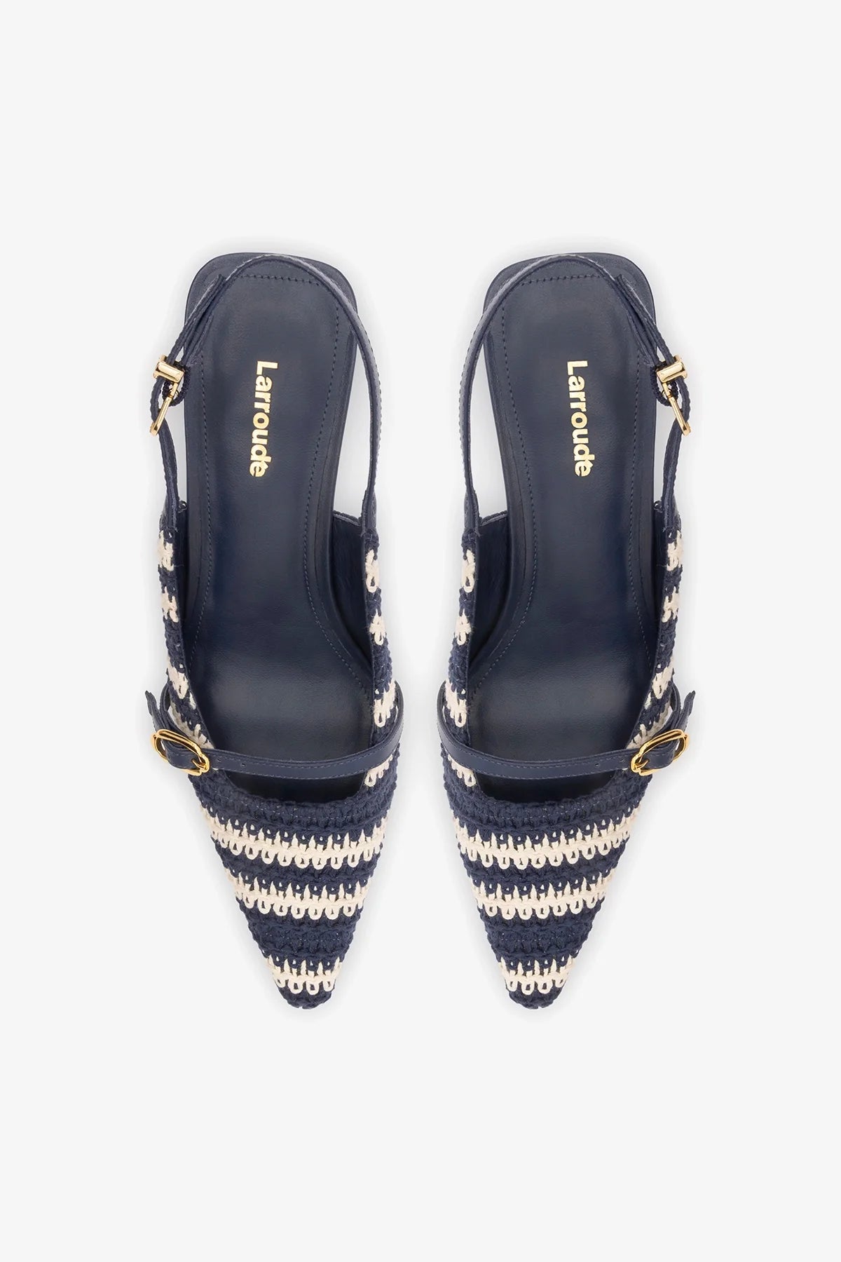Ines Crochet Pump Striped Navy