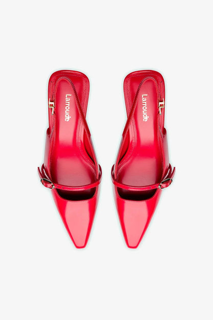 Ines Pump In Scarlet Leather
