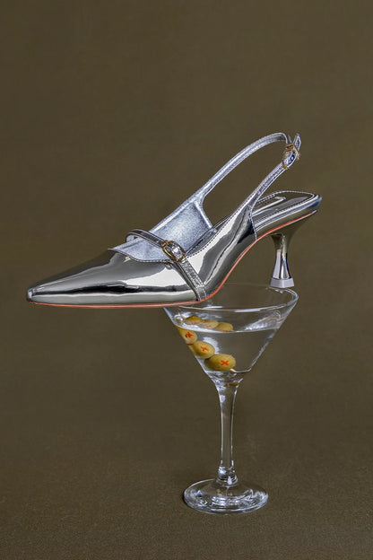 Ines Pump In Silver Specchio