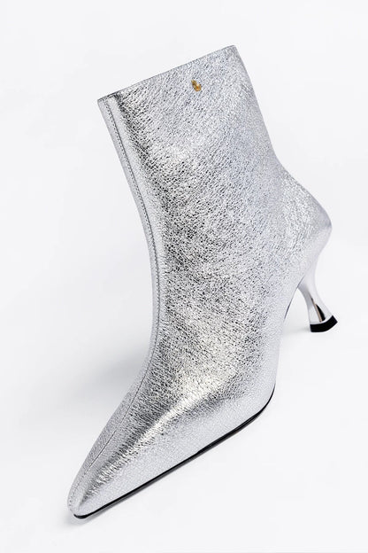 Ines Boot Silver Leather