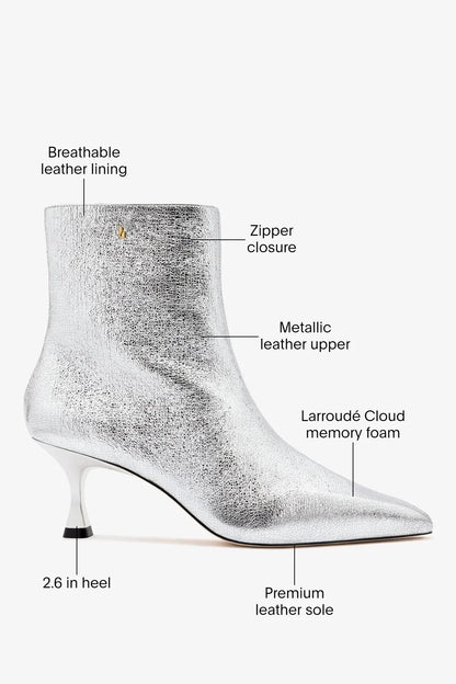 Ines Boot Silver Leather