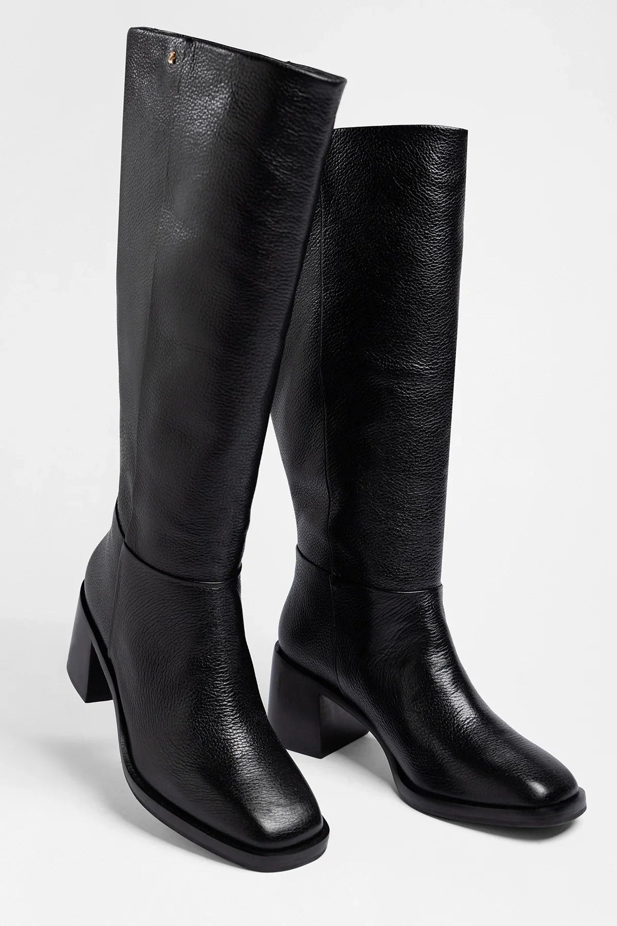 Ricky Wide Boot Black Leather