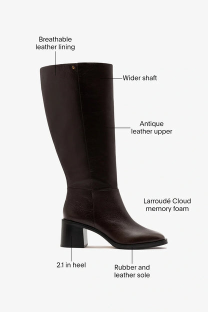 Ricky Wide Boot Brown Leather