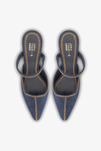 Jonathan Cohen by L.: Zig Zag Pump Blue Denim