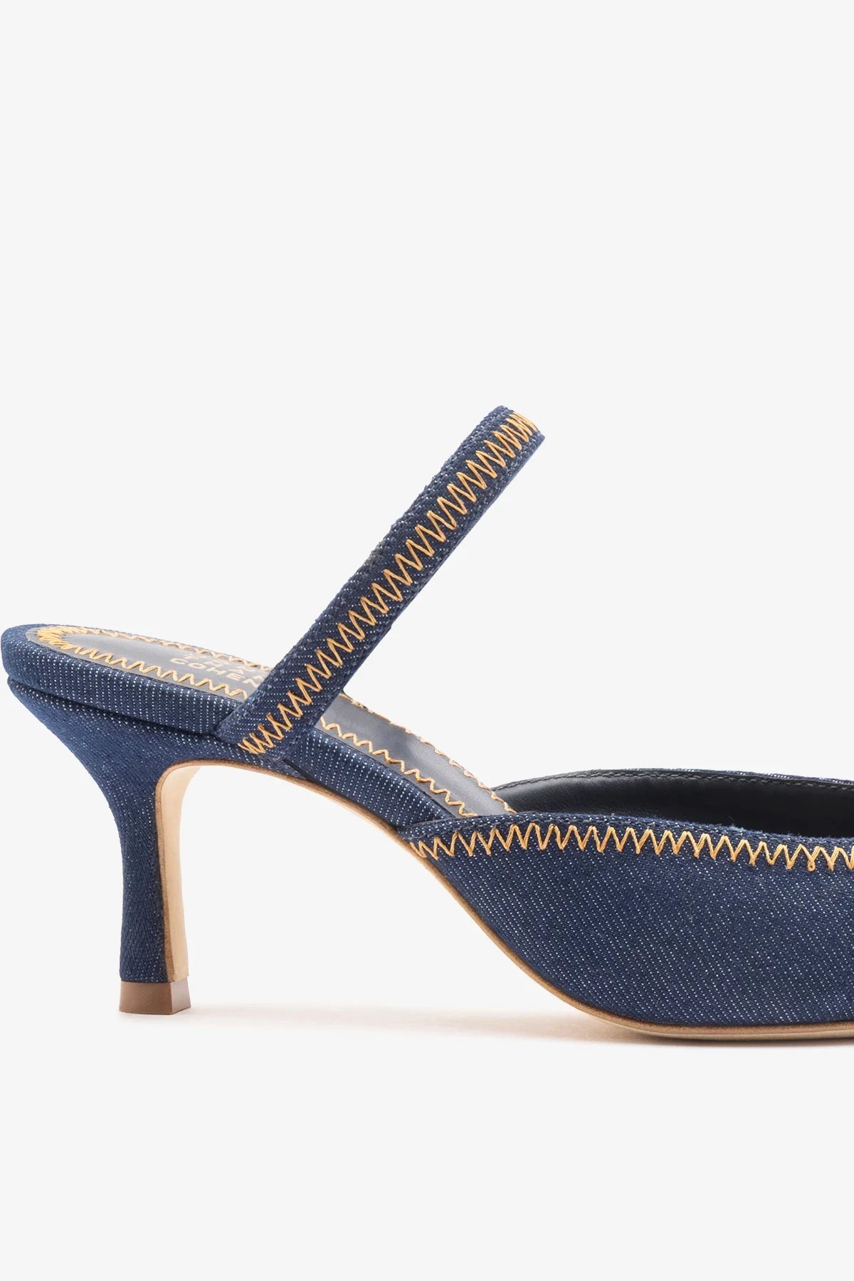Jonathan Cohen by L.: Zig Zag Pump Blue Denim