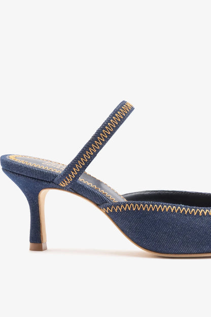 Jonathan Cohen by L.: Zig Zag Pump Blue Denim