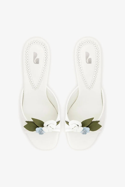 Juliette Mule White Leather