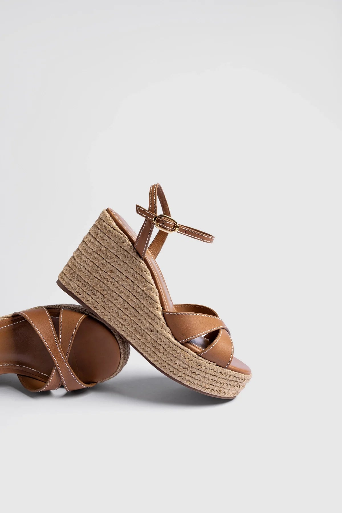Bianca Espadrille Sandal Caramel Leather