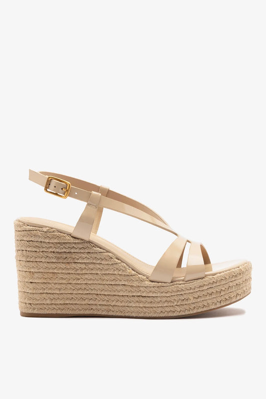 Daphne Espadrille Sandal Sand Patent Leather