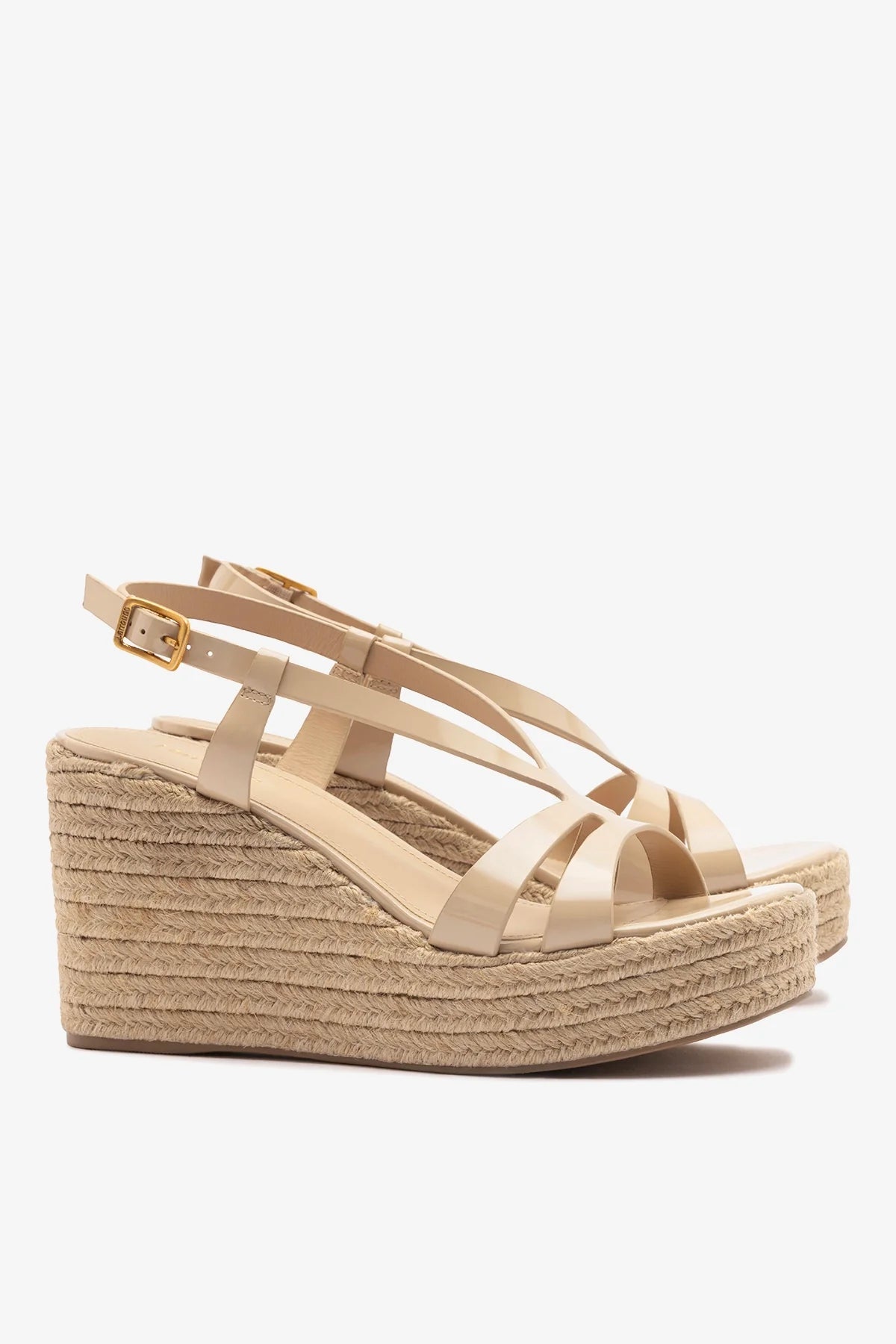 Daphne Espadrille Sandal Sand Patent Leather