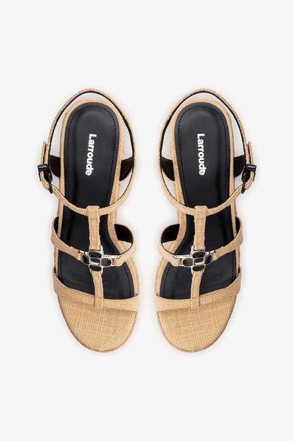Hana Espadrille Sandal Beige Raffia