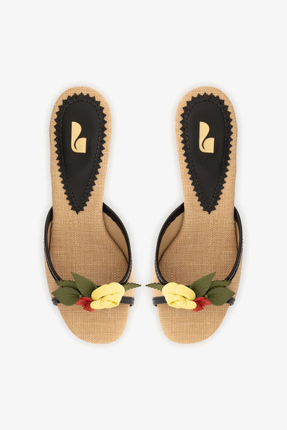 Juliette Mule Beige Raffia