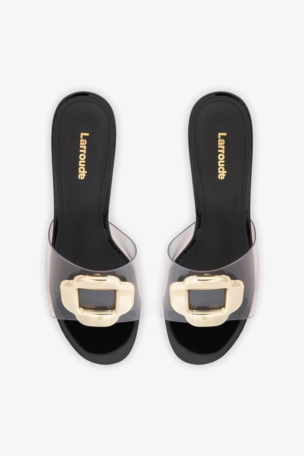 Margherita Clear Mule Black Patent Leather