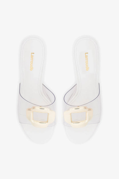 Margherita Clear Mule White Leather