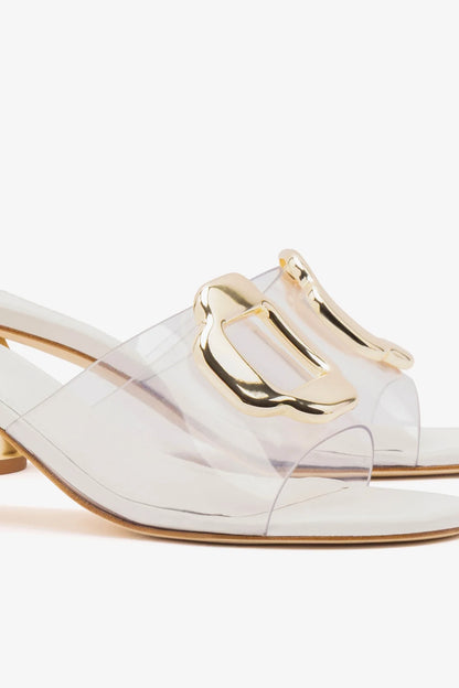 Margherita Clear Mule White Leather