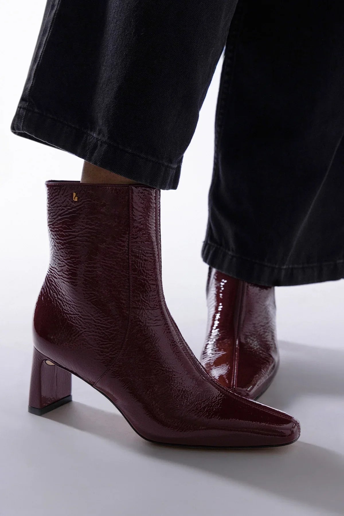 Alexis Boot Burgundy Patent Leather