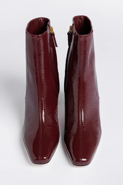 Alexis Boot Burgundy Patent Leather