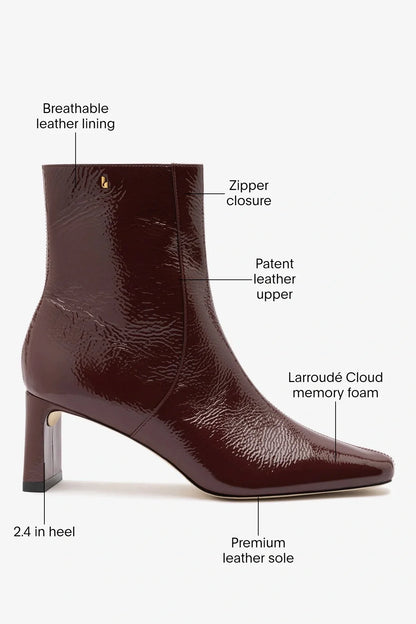 Alexis Boot Burgundy Patent Leather