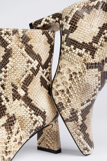 Alexis Boot Neutral Snake Leather