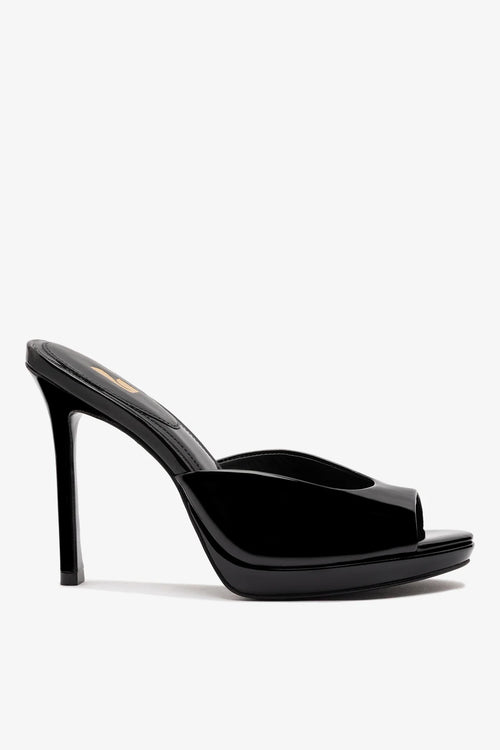 Jasmine Platform Mule Black Patent Leather