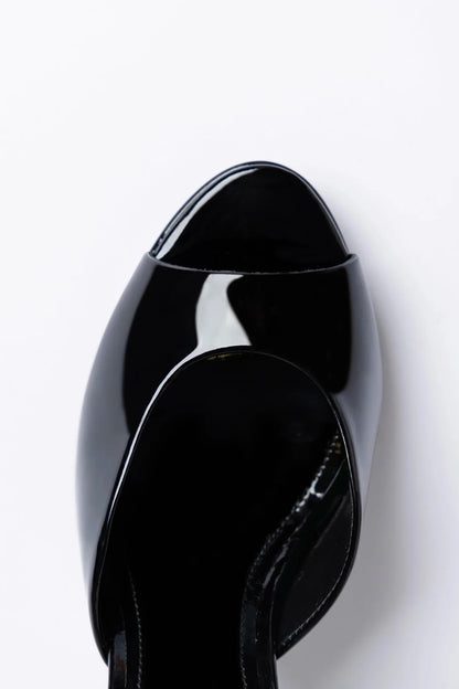 Jasmine Platform Mule Black Patent Leather