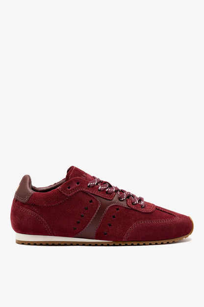 Stella Sneaker In Burgundy Suede