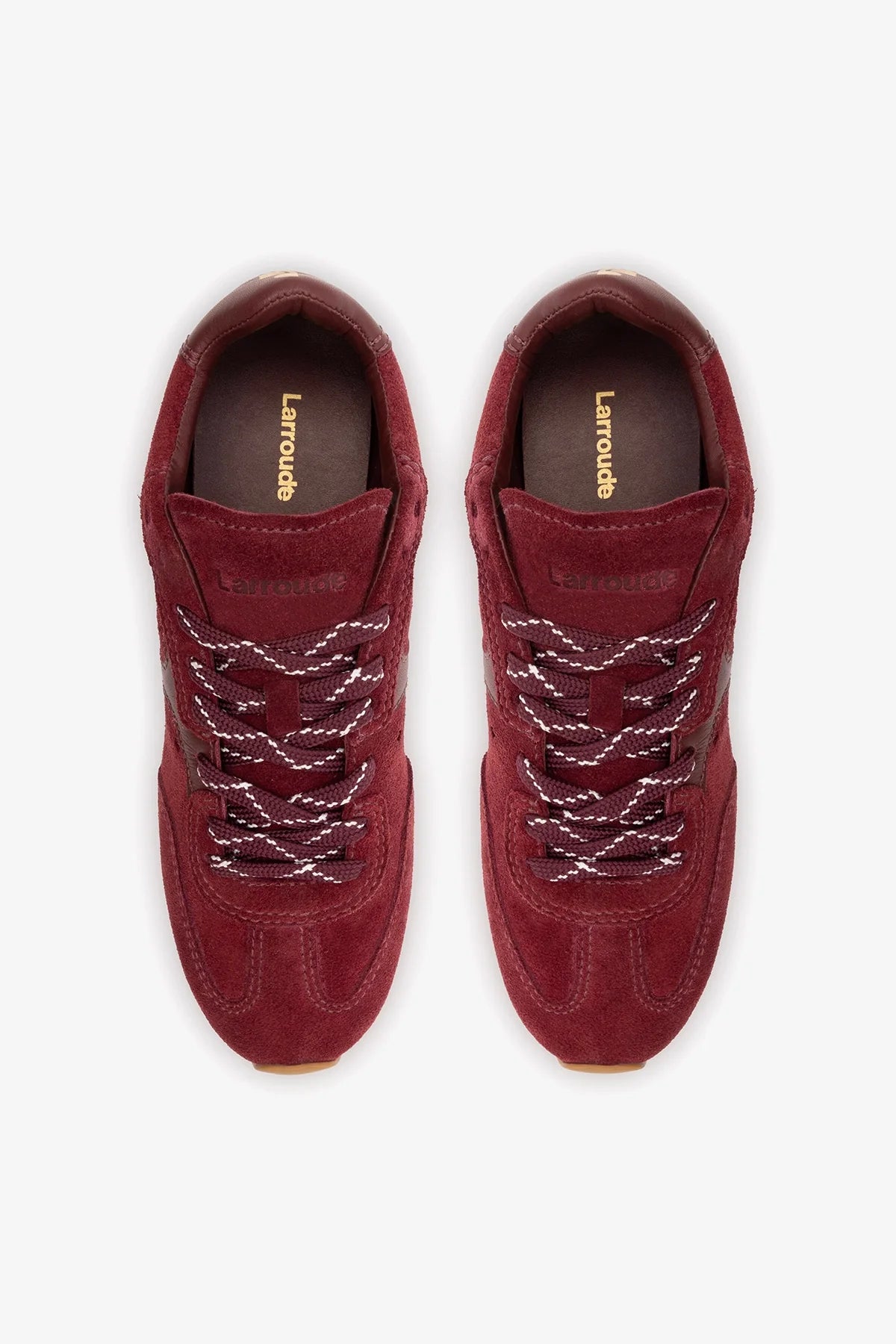 Stella Sneaker In Burgundy Suede